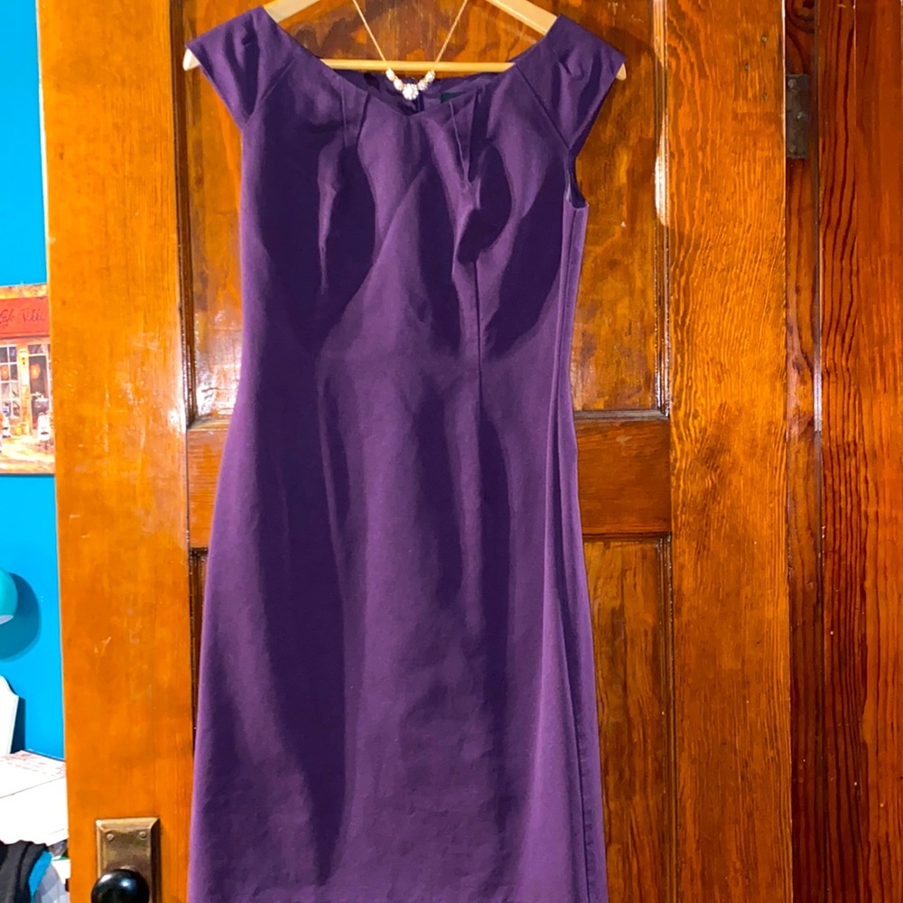 Elegant Purple off-the-shoulder Dress